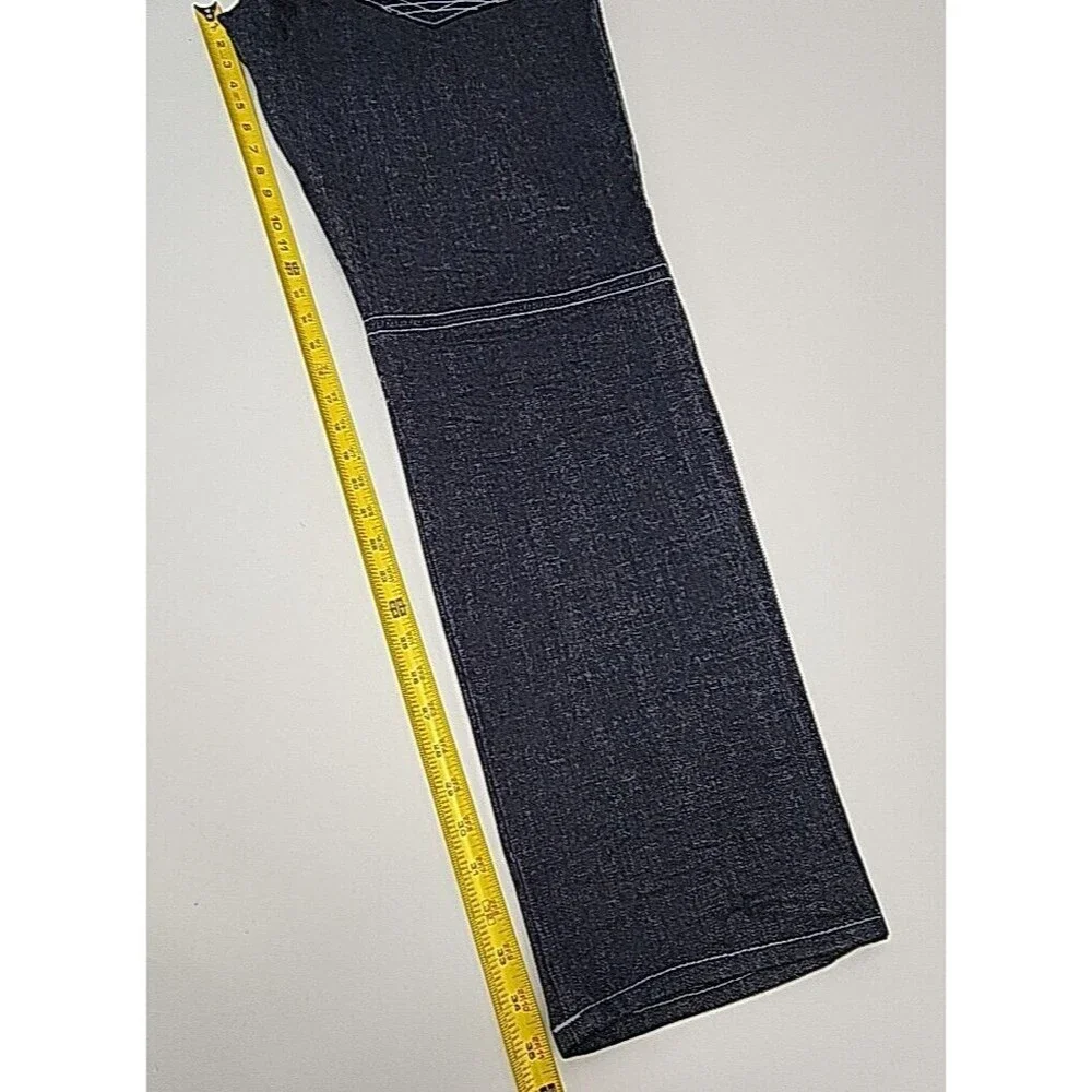 True Religion Jeans Moto Slim Men Sz 42 x 34 Dark Wash Contrast Stitch Textured